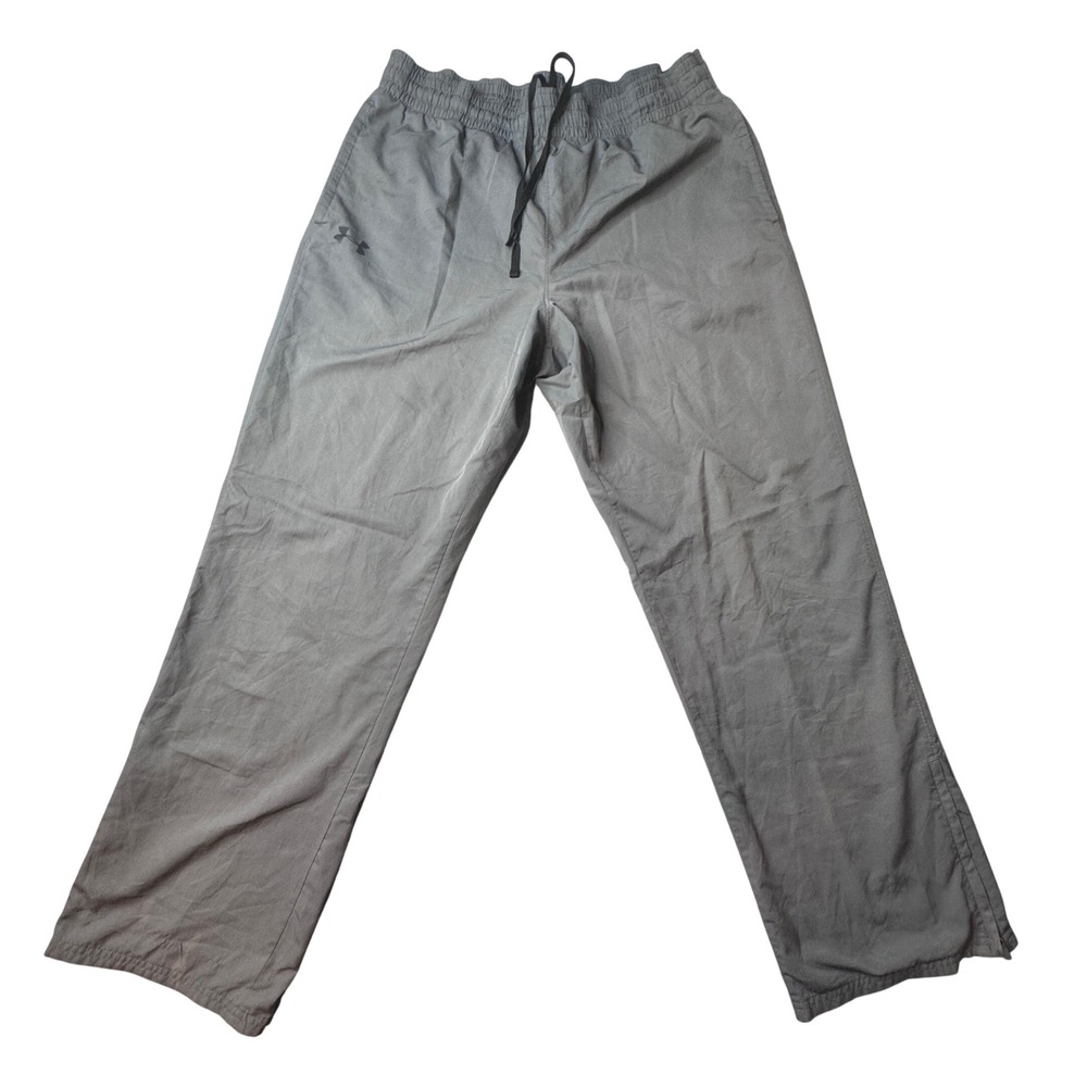 Under Armour Pants Mens Large 1239481 Gray HeatGear Loose Fit Track Athletic